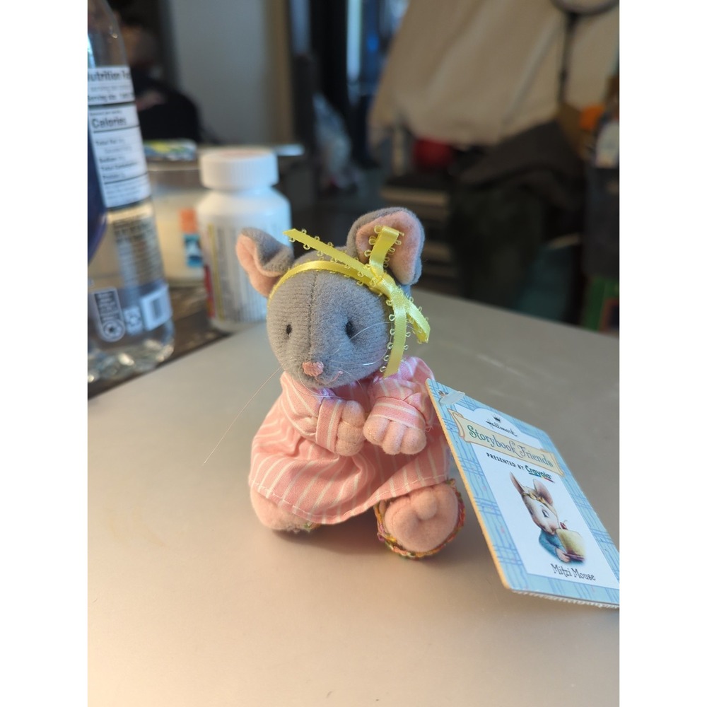 Vintage Hallmark Storybook Friends Plush Mitzi Mouse Stuffed Mouse